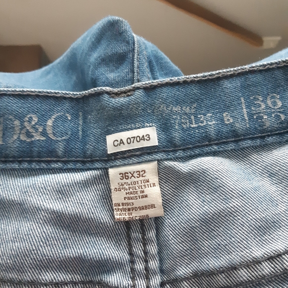 PD&C Men's Garet Blue Straight Fit Jeans - Size 36W x 32L - Picture 5 of 11